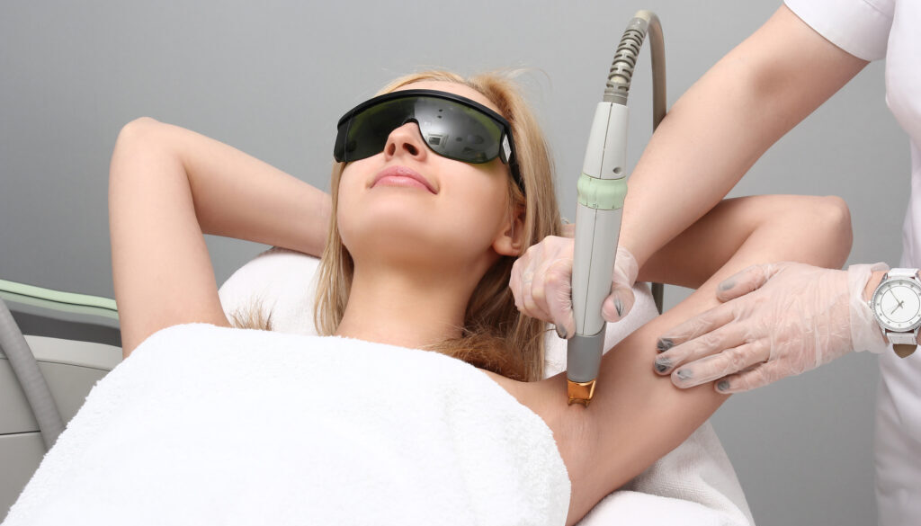 Laser hair removal epilation.